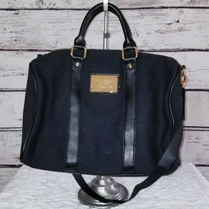 Victoria's Secret Black Canvas & Faux Leat…